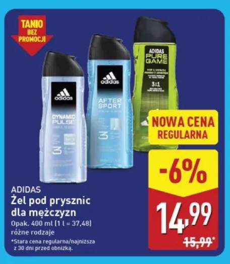 Żel pod prysznic dla mężczyzn Dynamic Pulse Adidas +2 warianty