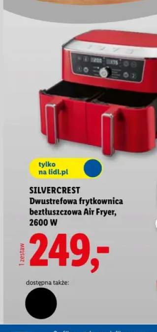 Dwustrefowa frytkownica beztłuszczowa Silvercrest