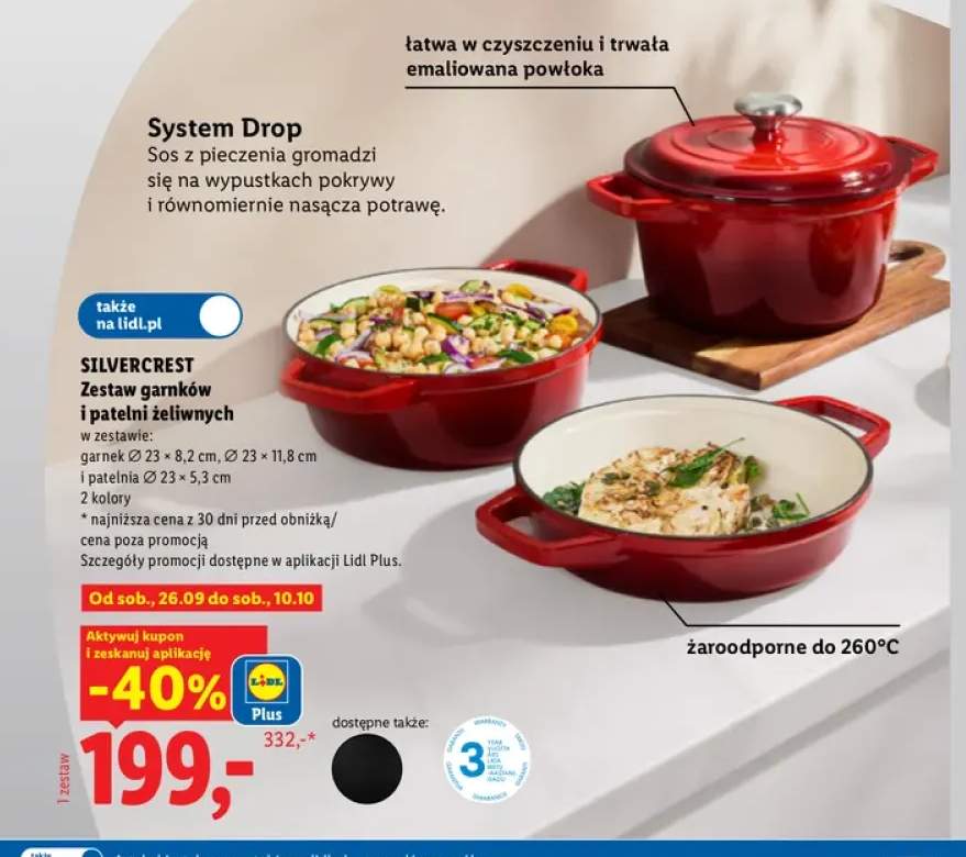 Zestaw garnków i patelni żeliwnych Silvercrest