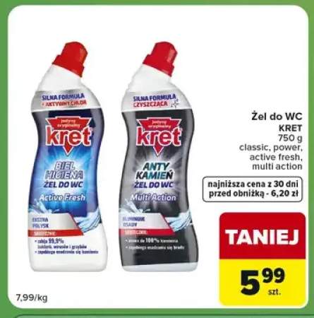 Żel do WC Kret classic +3 warianty