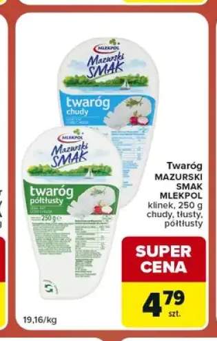 Twaróg klinek chudy Mazurski Smak +2 warianty