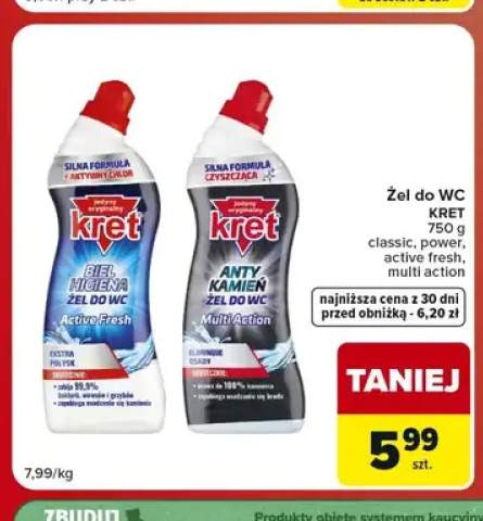 Żel do WC Kret power +3 warianty