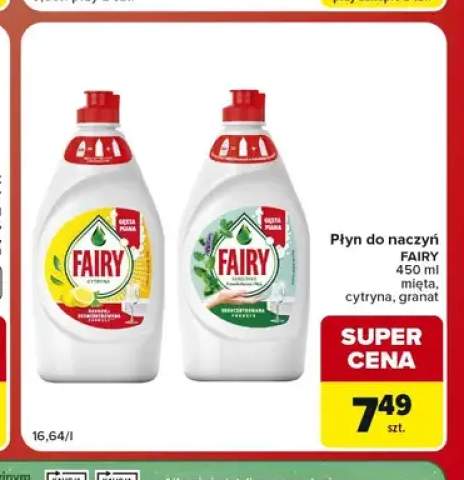 Płyn do naczyń Fairy mięta +2 warianty