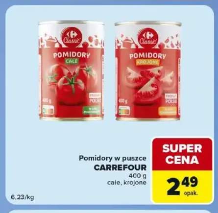 Pomidory w puszce całe Carrefour +1 wariant