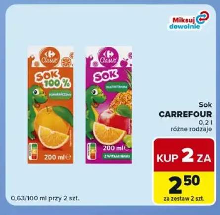Sok pomarańczowy Carrefour 100% +1 wariant
