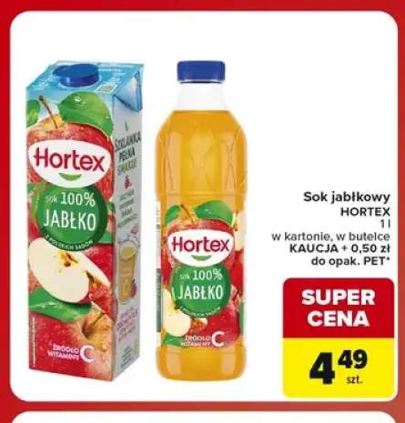 Sok jabłkowy Hortex w kartonie +1 wariant