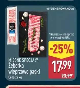Żeberka wieprzowe paski Mięsne Specjały