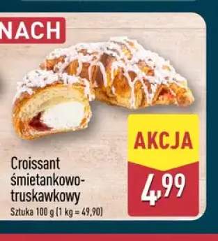 Croissant śmietankowo-truskawkowy
