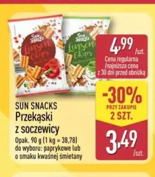 Przekąski z soczewicy paprykowe Sun Snacks +1 wariant