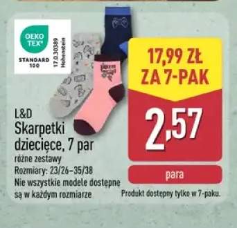 Skarpetki dziecięce 7-pak L & D
