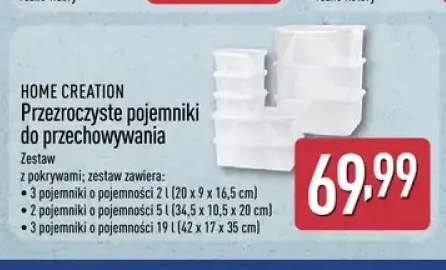Przezroczyste pojemniki do przechowywania Home Creation
