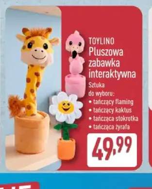 Pluszowa zabawka interaktywna tańczący flaming Toylino +3 warianty