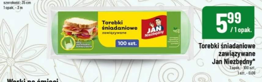 Torebki śniadaniowe zawiązywane Jan Niezbędny