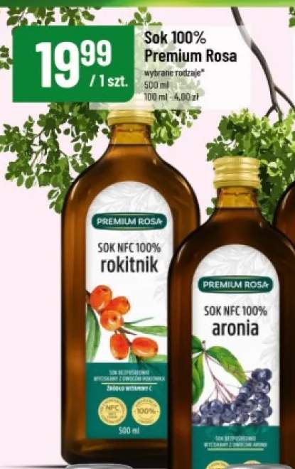 Sok Premium Rosa rokitnik 100% +2 warianty
