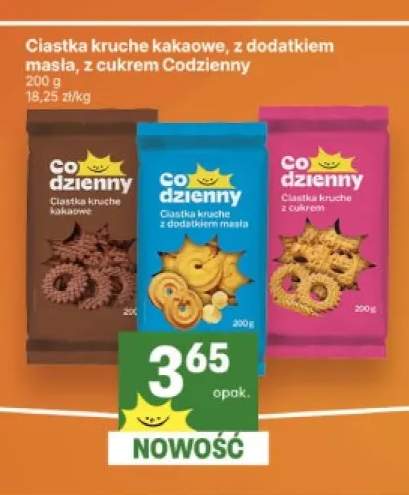 Ciastka kruche z dodatkiem masła Codzienny +2 warianty