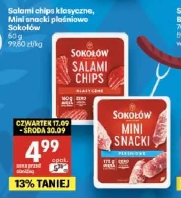 Salami chips klasyczne Sokołów +1 wariant