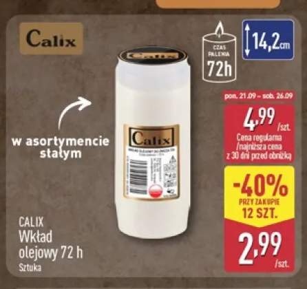 Wkład olejowy 72 h Calix