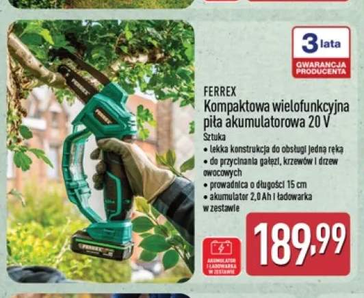Kompaktowa wielofunkcyjna piła akumulatorowa Ferrex