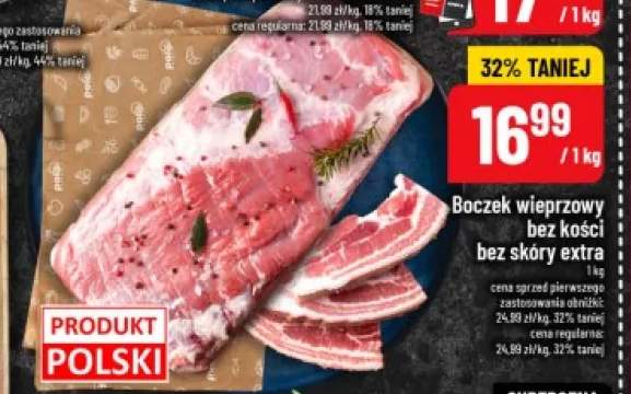 Boczek wieprzowy bez kości bez skóry extra