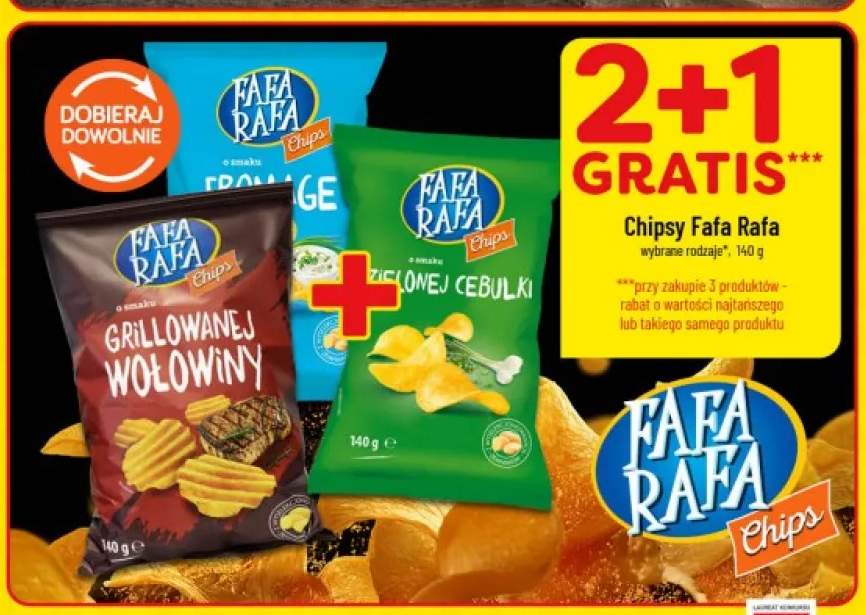 Chipsy Fafa Rafa o smaku grillowanej wołowiny +2 warianty