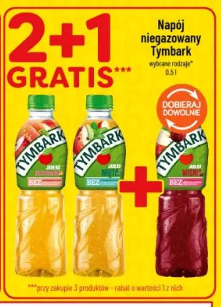 Napój niegazowany Tymbark jabłko brzoskwinia +2 warianty