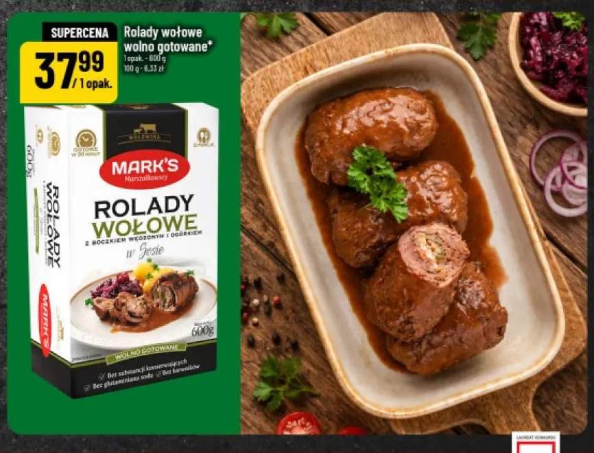 Rolady wołowe wolno gotowane Mark's