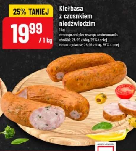 Kiełbasa z czosnkiem niedźwiedzim