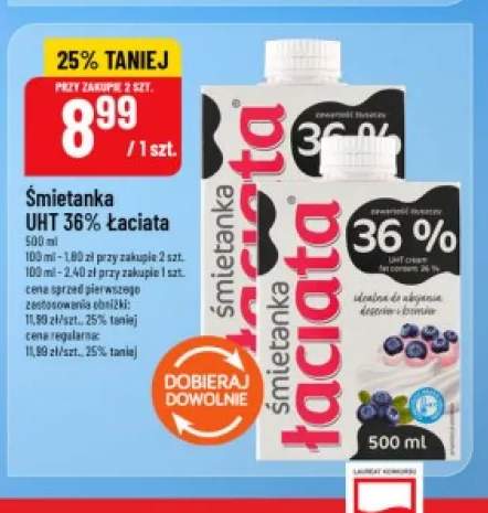 Śmietanka UHT Łaciata 36%
