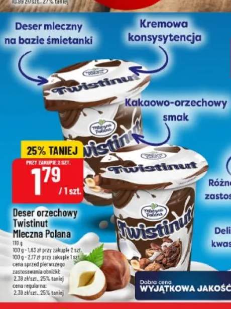 Deser orzechowy Twistinut Mleczna Polana