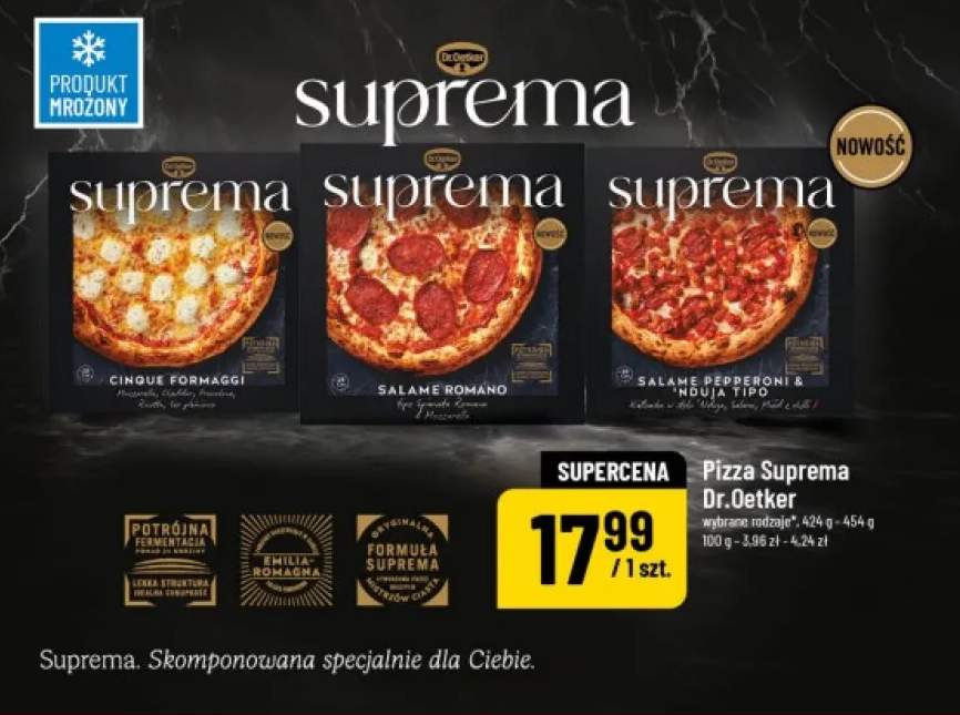 Pizza Suprema Salame Romano Dr.Oetker +2 warianty