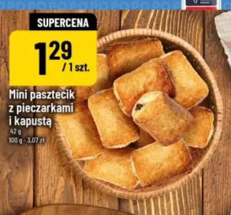 Mini pasztecik z pieczarkami i kapustą