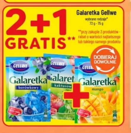 Galaretka Gellwe smak borówkowy +2 warianty