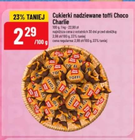 Cukierki nadziewane toffi Choco Charlie