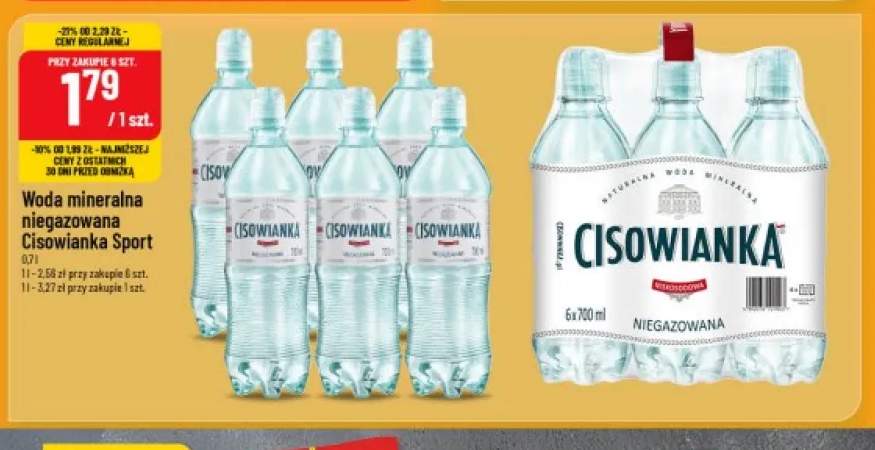 Woda mineralna niegazowana Cisowianka Sport