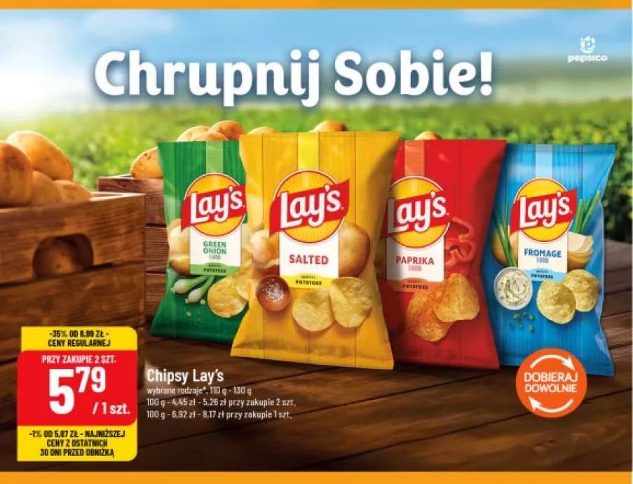 Chipsy Lay's Green Onion +3 warianty