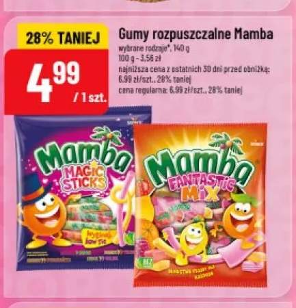 Gumy rozpuszczalne Mamba Magic Sticks +1 wariant