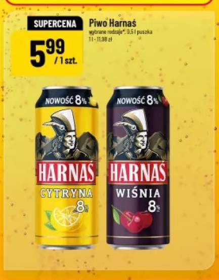 Piwo Harnaś Cytryna +1 wariant