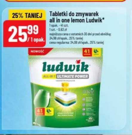 Tabletki do zmywarek all in one lemon Ludwik