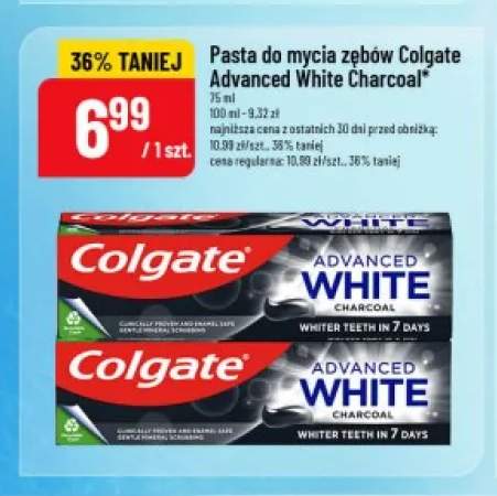 Pasta do mycia zębów Colgate Advanced White Charcoal