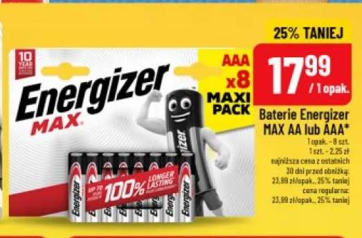 Baterie Energizer Max Aa 8-pak +1 wariant