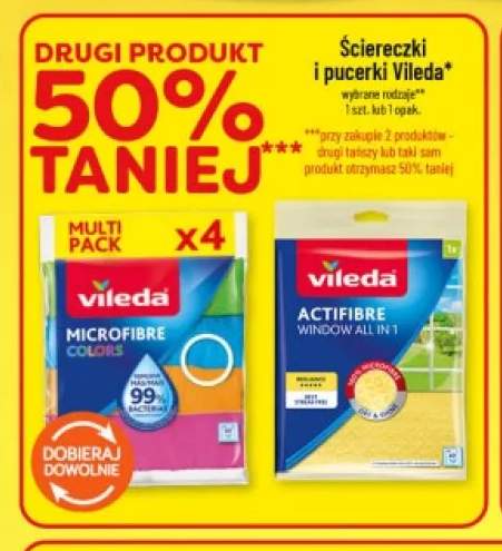 Ściereczki Microfibre Colors Vileda 4-pak +1 wariant