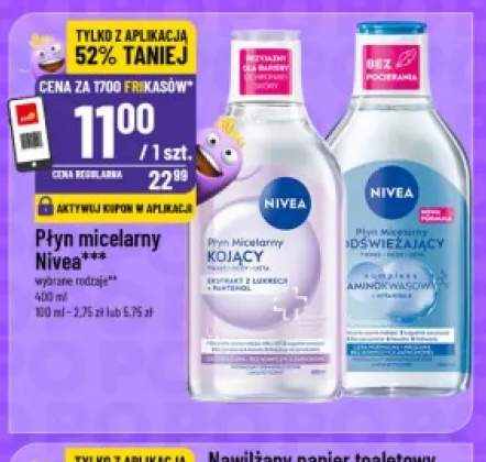 Płyn micelarny Nivea kojący +1 wariant