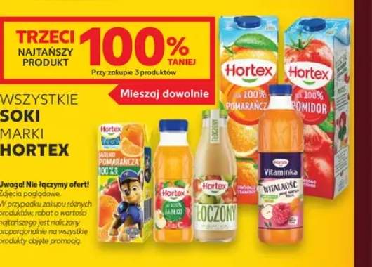 Sok pomarańcza Hortex 100% +6 wariantów