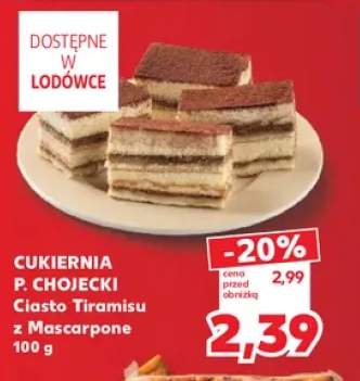 Ciasto Tiramisu z mascarpone Cukiernia P. Chojecki