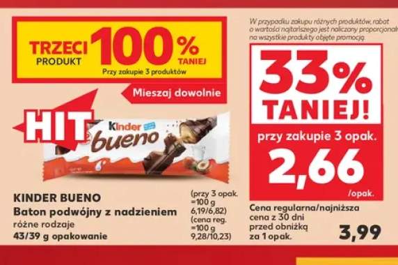 Baton podwójny z nadzieniem Kinder Bueno