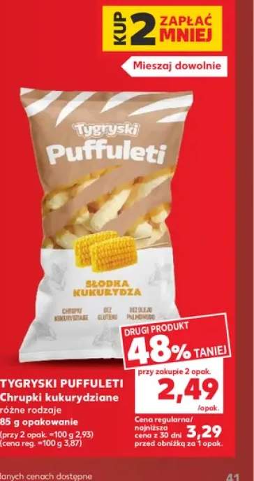 Chrupki kukurydziane Tygryski Puffuleti