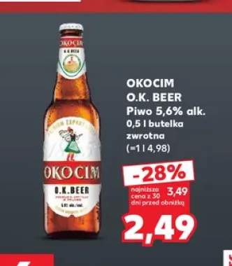 Piwo Okocim O.K. Beer