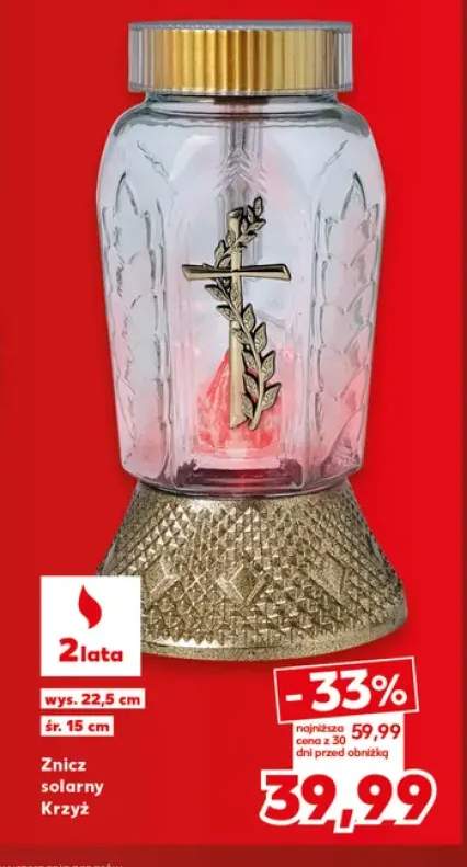 Znicz solarny Krzyż