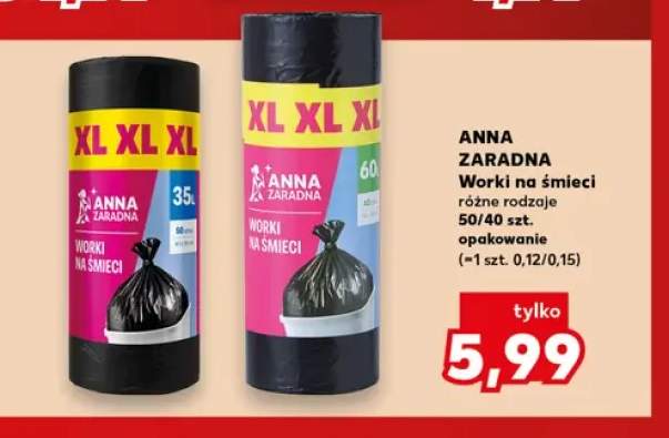 Worki na śmieci 60 l Anna Zaradna +1 wariant