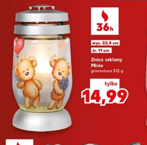 Znicz szklany Misie